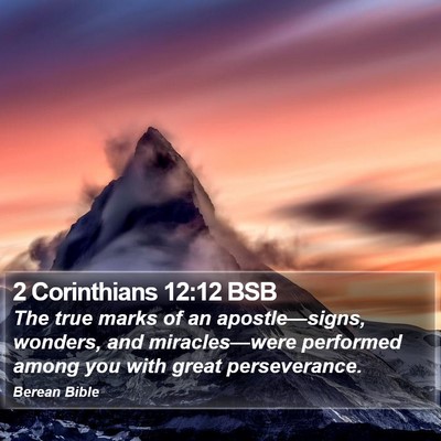 2 Corinthians 12:12 BSB Bible Verse Image