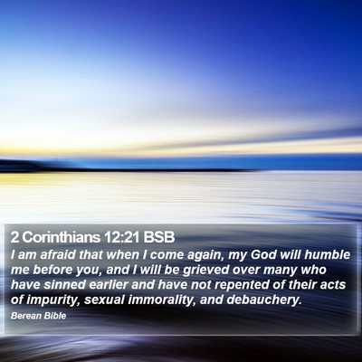 2 Corinthians 12:21 BSB Bible Verse Image