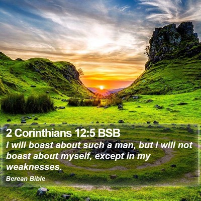 2 Corinthians 12:5 BSB Bible Verse Image