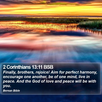 2 Corinthians 13:11 BSB Bible Verse Image