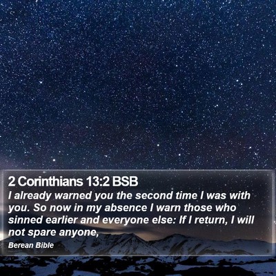 2 Corinthians 13:2 BSB Bible Verse Image