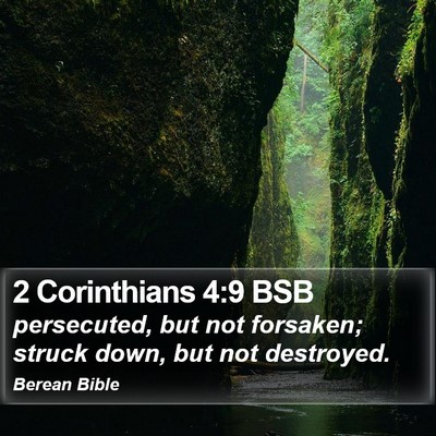 2 Corinthians 4:9 BSB Bible Verse Image