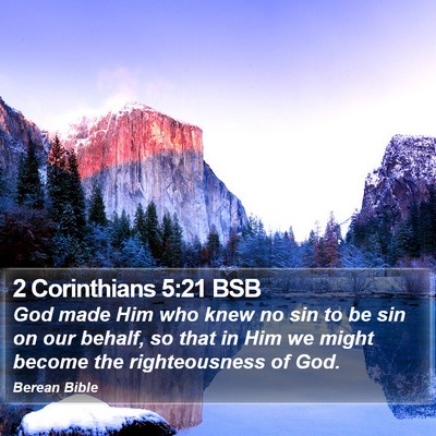 2 Corinthians 5:21 BSB Bible Verse Image