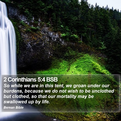 2 Corinthians 5:4 BSB Bible Verse Image