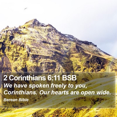 2 Corinthians 6:11 BSB Bible Verse Image