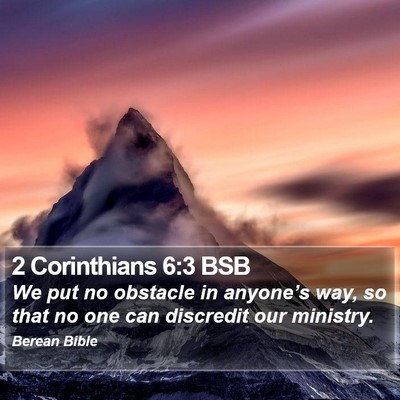 2 Corinthians 6:3 BSB Bible Verse Image