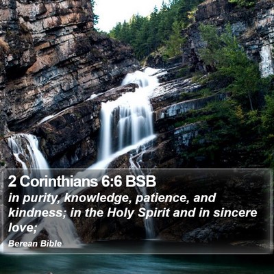 2 Corinthians 6:6 BSB Bible Verse Image