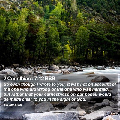 2 Corinthians 7:12 BSB Bible Verse Image