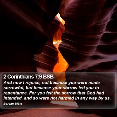 2 Corinthians 7:9 BSB Bible Verse Image