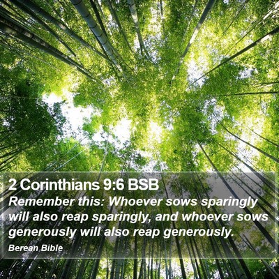 2 Corinthians 9:6 BSB Bible Verse Image