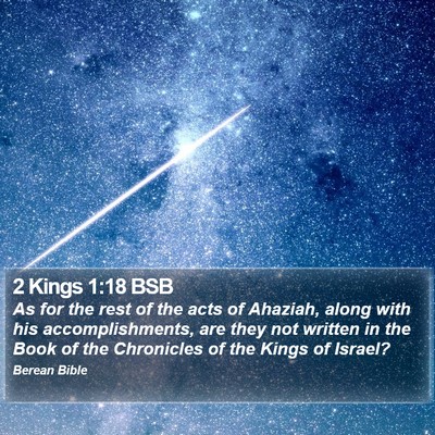 2 Kings 1:18 BSB Bible Verse Image