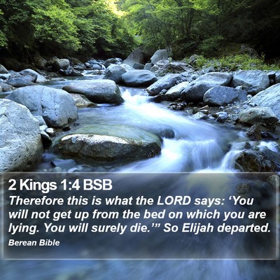 2 Kings 1:4 BSB Bible Verse Image