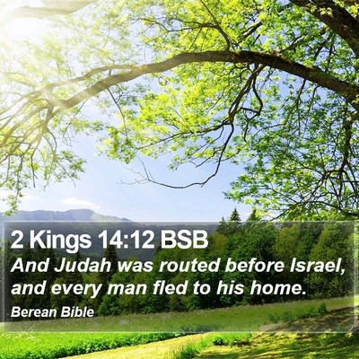 2 Kings 14:12 BSB Bible Verse Image
