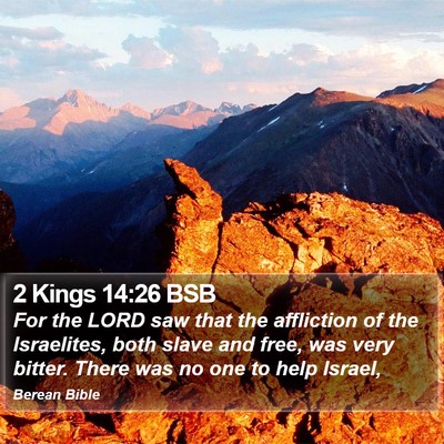 2 Kings 14:26 BSB Bible Verse Image