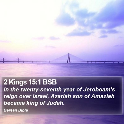 2 Kings 15:1 BSB Bible Verse Image