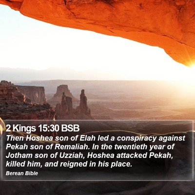 2 Kings 15:30 BSB Bible Verse Image