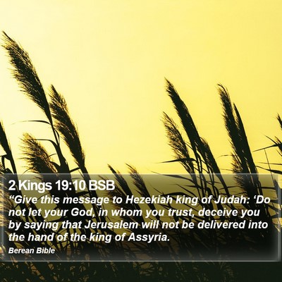 2 Kings 19:10 BSB Bible Verse Image