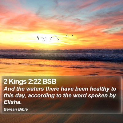 2 Kings 2:22 BSB Bible Verse Image