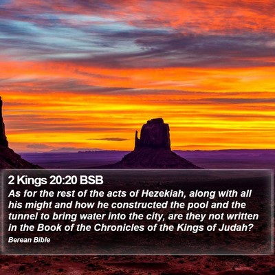2 Kings 20:20 BSB Bible Verse Image