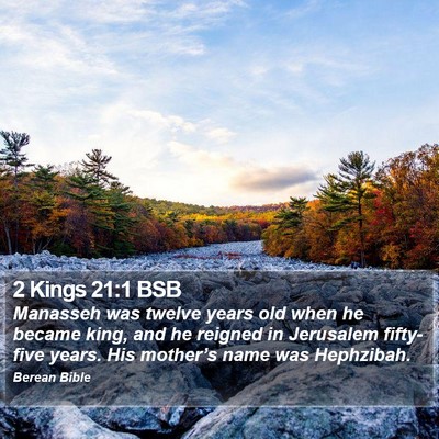 2 Kings 21:1 BSB Bible Verse Image