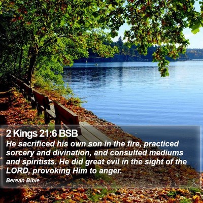 2 Kings 21:6 BSB Bible Verse Image