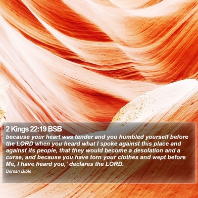 2 Kings 22:19 BSB Bible Verse Image