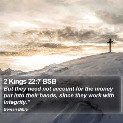 2 Kings 22:7 BSB Bible Verse Image