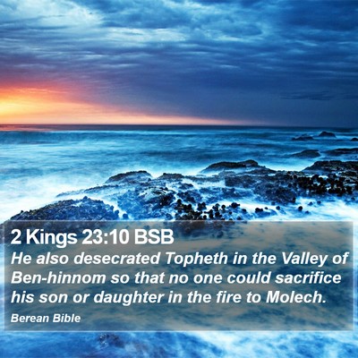 2 Kings 23:10 BSB Bible Verse Image