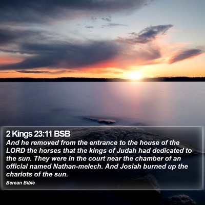 2 Kings 23:11 BSB Bible Verse Image