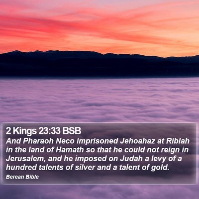 2 Kings 23:33 BSB Bible Verse Image