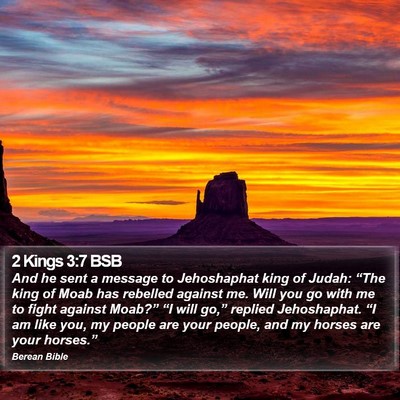2 Kings 3:7 BSB Bible Verse Image