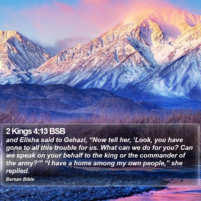 2 Kings 4:13 BSB Bible Verse Image