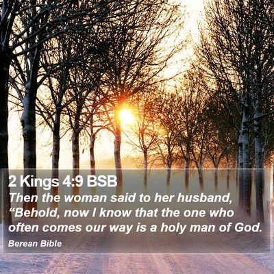 2 Kings 4:9 BSB Bible Verse Image