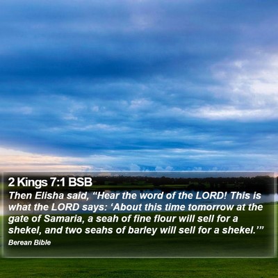 2 Kings 7:1 BSB Bible Verse Image