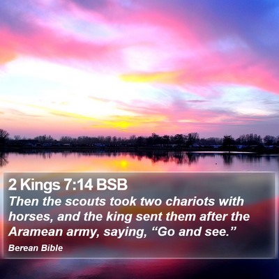 2 Kings 7:14 BSB Bible Verse Image