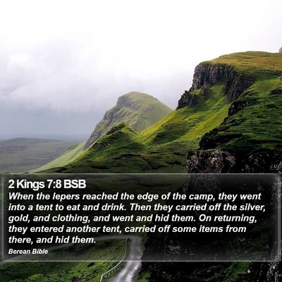 2 Kings 7:8 BSB Bible Verse Image