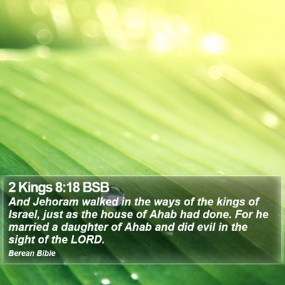 2 Kings 8:18 BSB Bible Verse Image