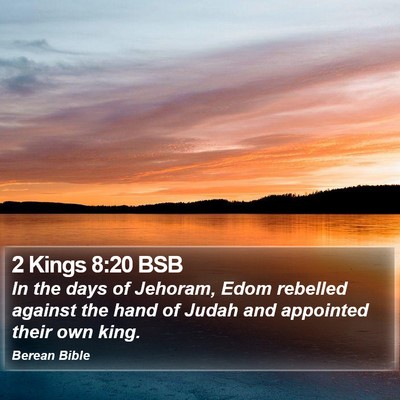 2 Kings 8:20 BSB Bible Verse Image