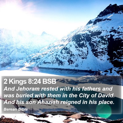 2 Kings 8:24 BSB Bible Verse Image