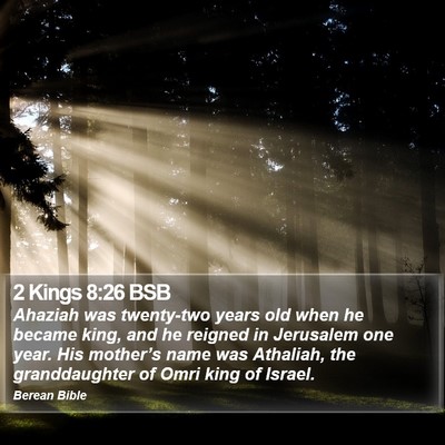 2 Kings 8:26 BSB Bible Verse Image