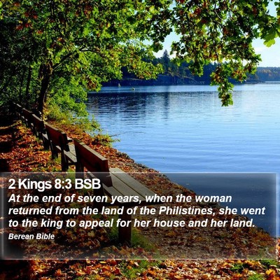 2 Kings 8:3 BSB Bible Verse Image