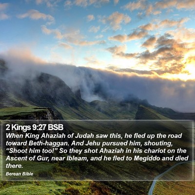 2 Kings 9:27 BSB Bible Verse Image