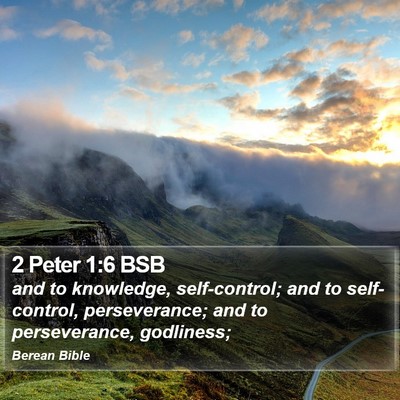 2 Peter 1:6 BSB Bible Verse Image