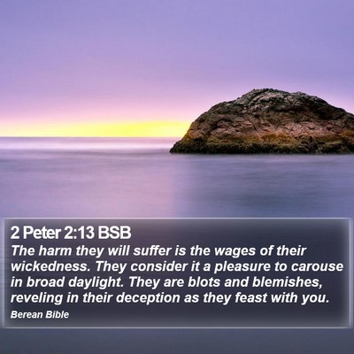 2 Peter 2:13 BSB Bible Verse Image