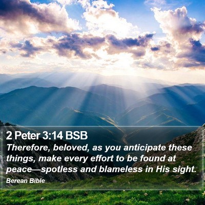 2 Peter 3:14 BSB Bible Verse Image