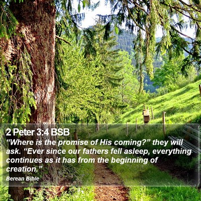 2 Peter 3:4 BSB Bible Verse Image
