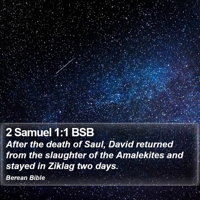 2 Samuel 1:1 BSB Bible Verse Image