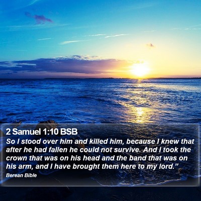 2 Samuel 1:10 BSB Bible Verse Image