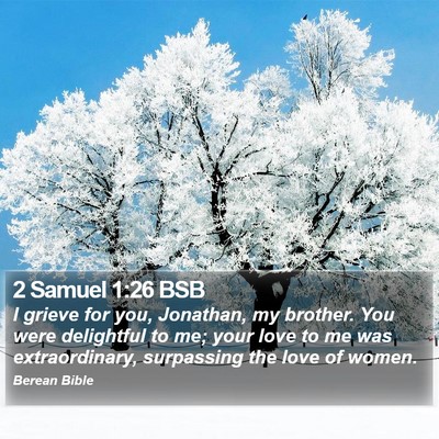 2 Samuel 1:26 BSB Bible Verse Image