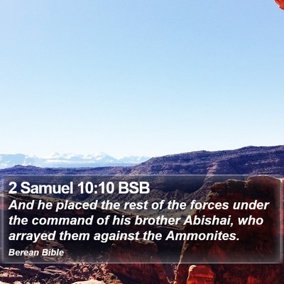 2 Samuel 10:10 BSB Bible Verse Image